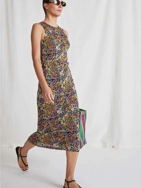 Apiece Apart Suenos Smock Dress in Wildflowers Pink